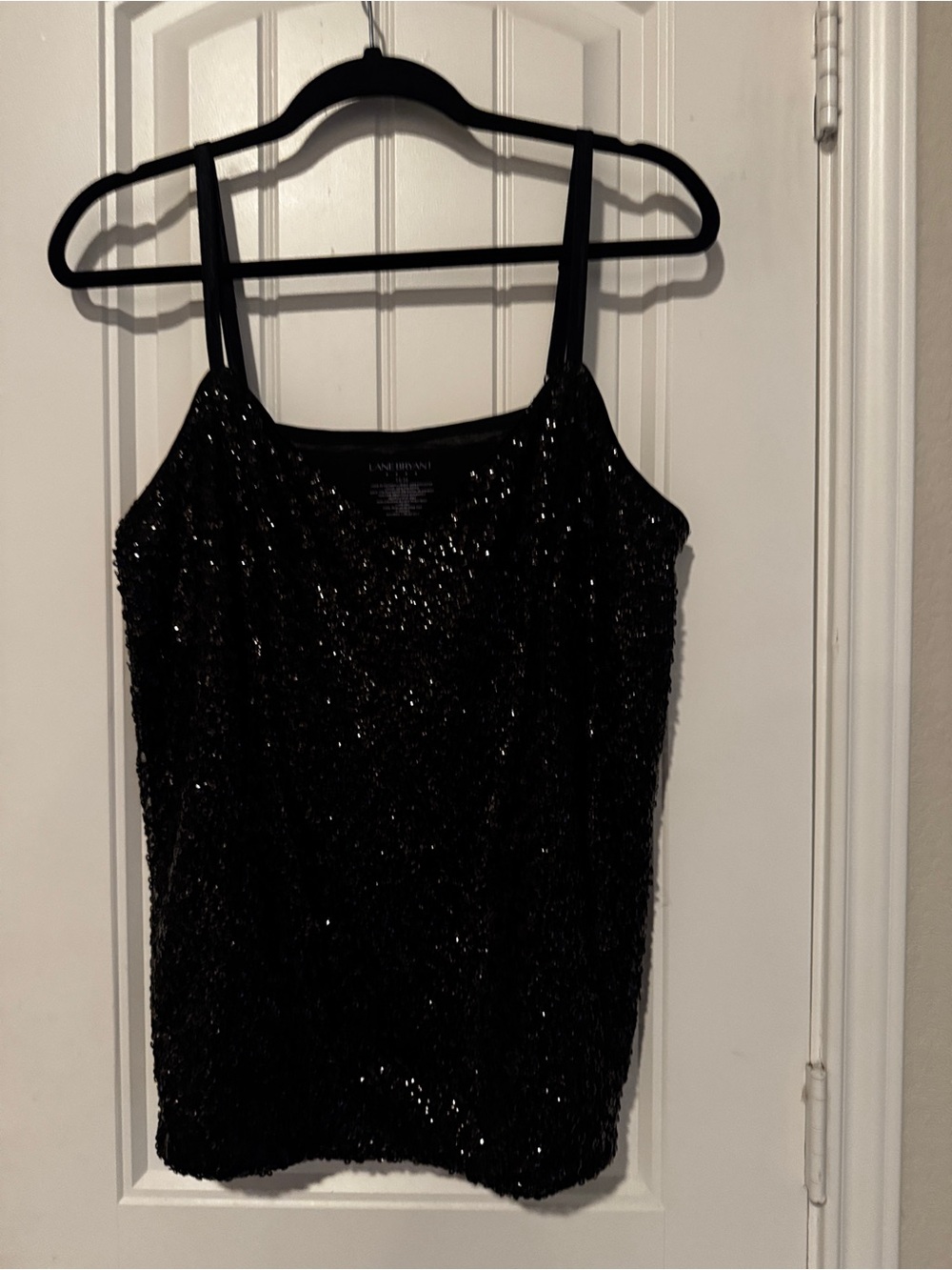 Lane Bryant Black Sequin Tank Top whimsy